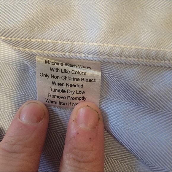 Mens Joseph Abbound Light Blue 100% Egyptian Cotton Dress Shirt 16 1/2 - Picture 8 of 10